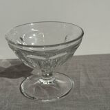 Set of 10 small vintage glass ice cream bowls.