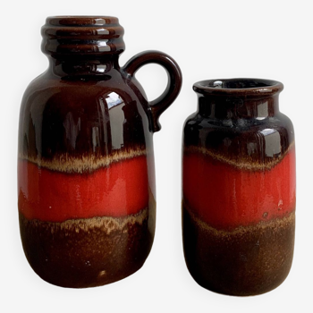 2 vases en céramique West Germany, 1960