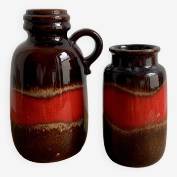 West Germany pottery vases, 1960