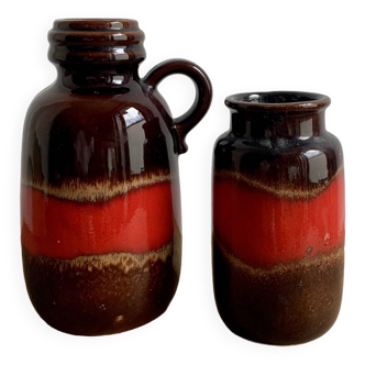 West Germany pottery vases, 1960