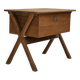 1970s, Scandinavian side table with drawer, solid oak wood, teak wood.