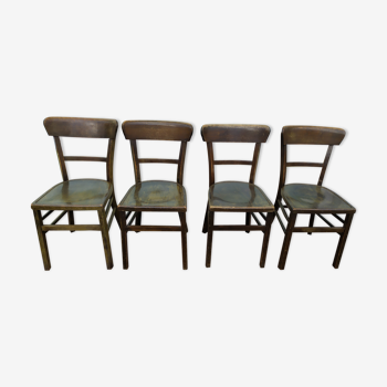 Lot of 4 wood bistro chair