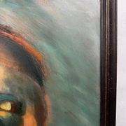 Oil on cardboard – stylized Art Deco study after the Adam of the Sistine Chapel – 60 x 80 cm
