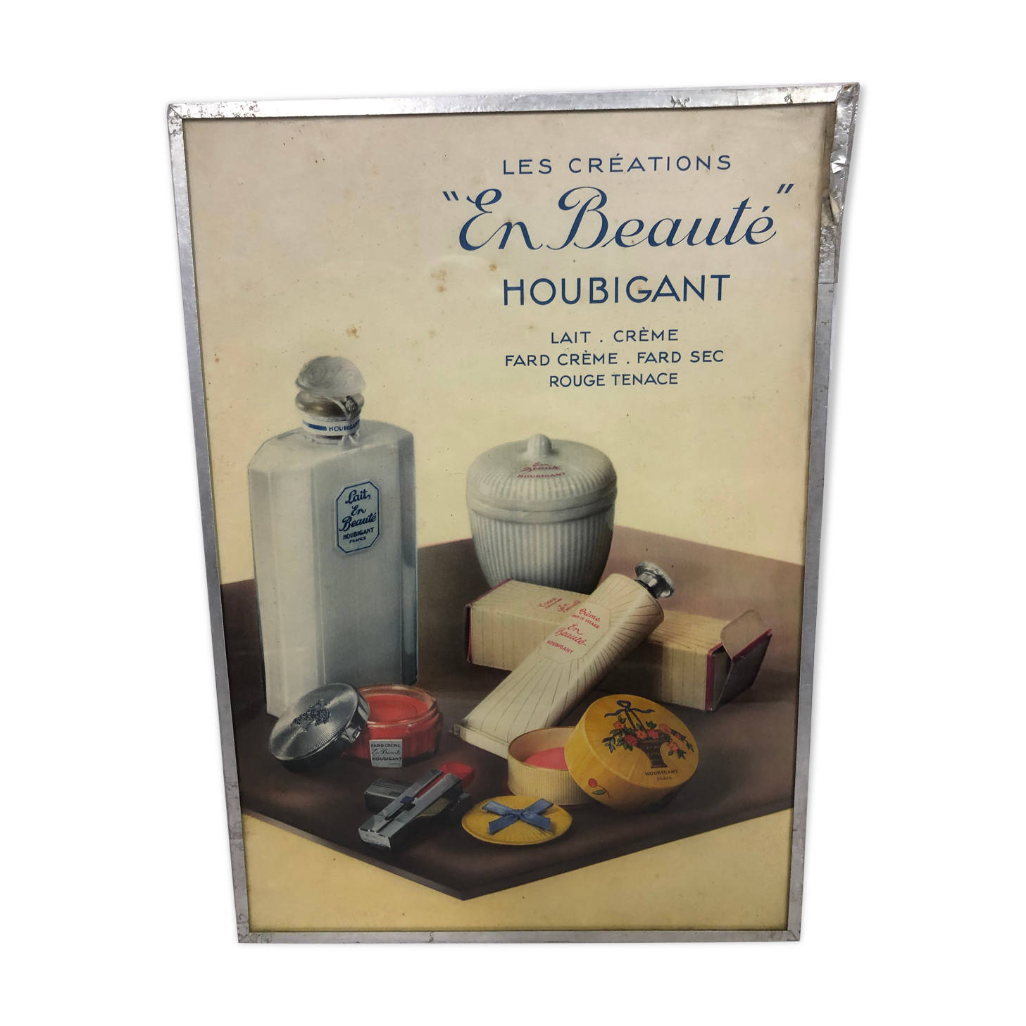 Vintage hairdresser advertising poster 1950