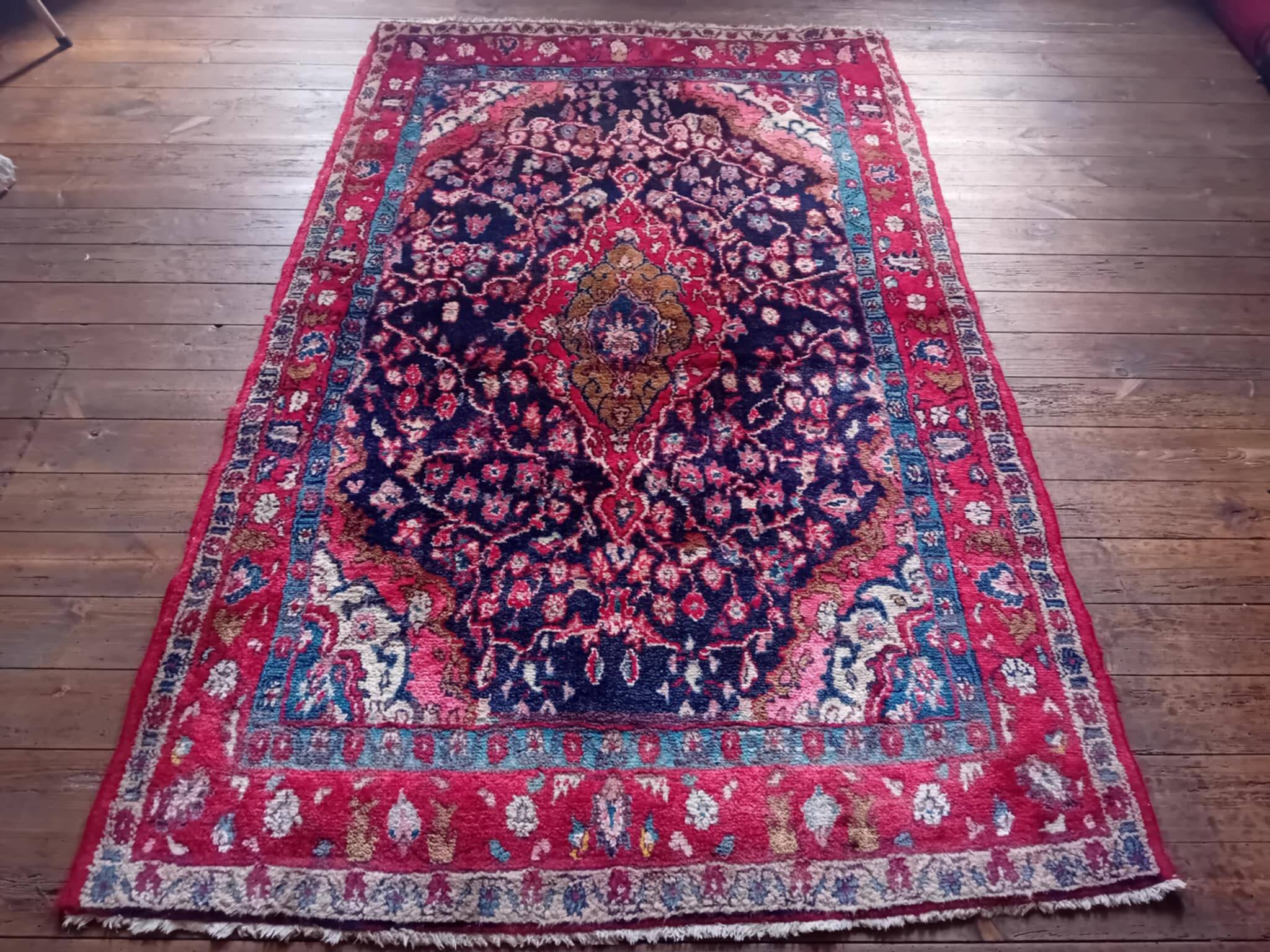 Handmade Persian Hamadan Rug 210x130cm