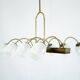 Mid-Century Venini Reticello Glass Chandelier, 8 Arms, Murano, Italy 1940s