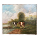 Tableau ancien - Deux vaches
