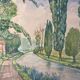 Pollet (a), watercolour "canal in spring" signed 20th century