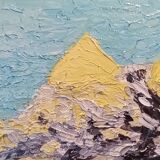 Mountain range in the light