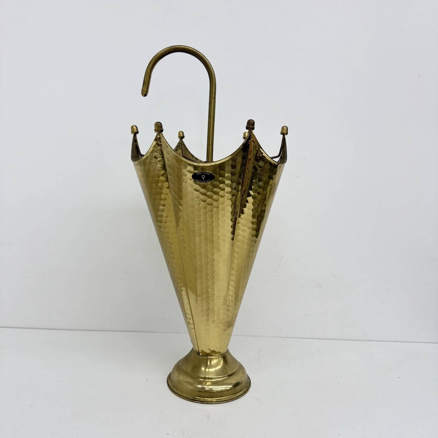 Mid-century design brass umbrella stand, 1970s