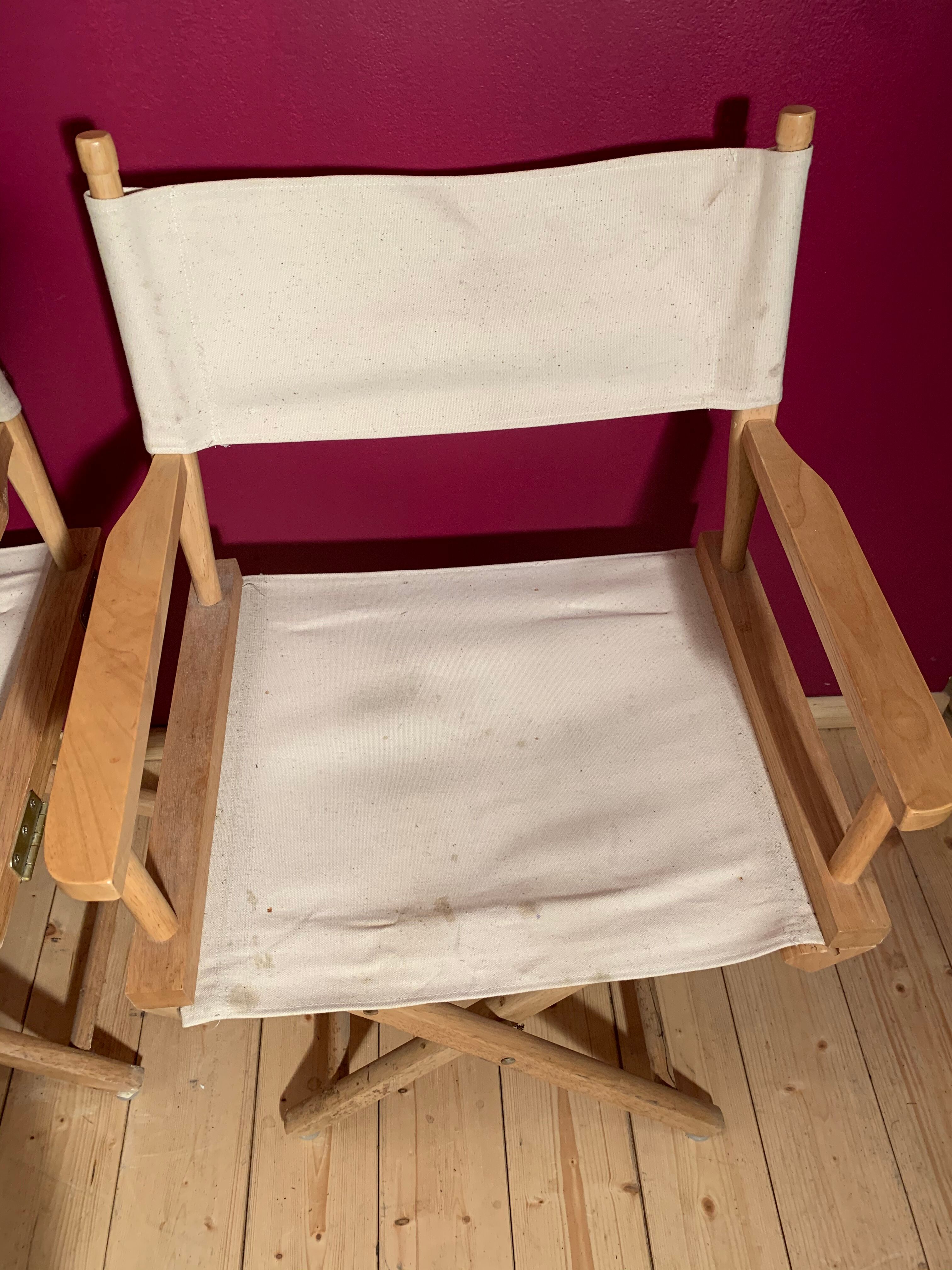 Lot 4 armchairs Pliants film director