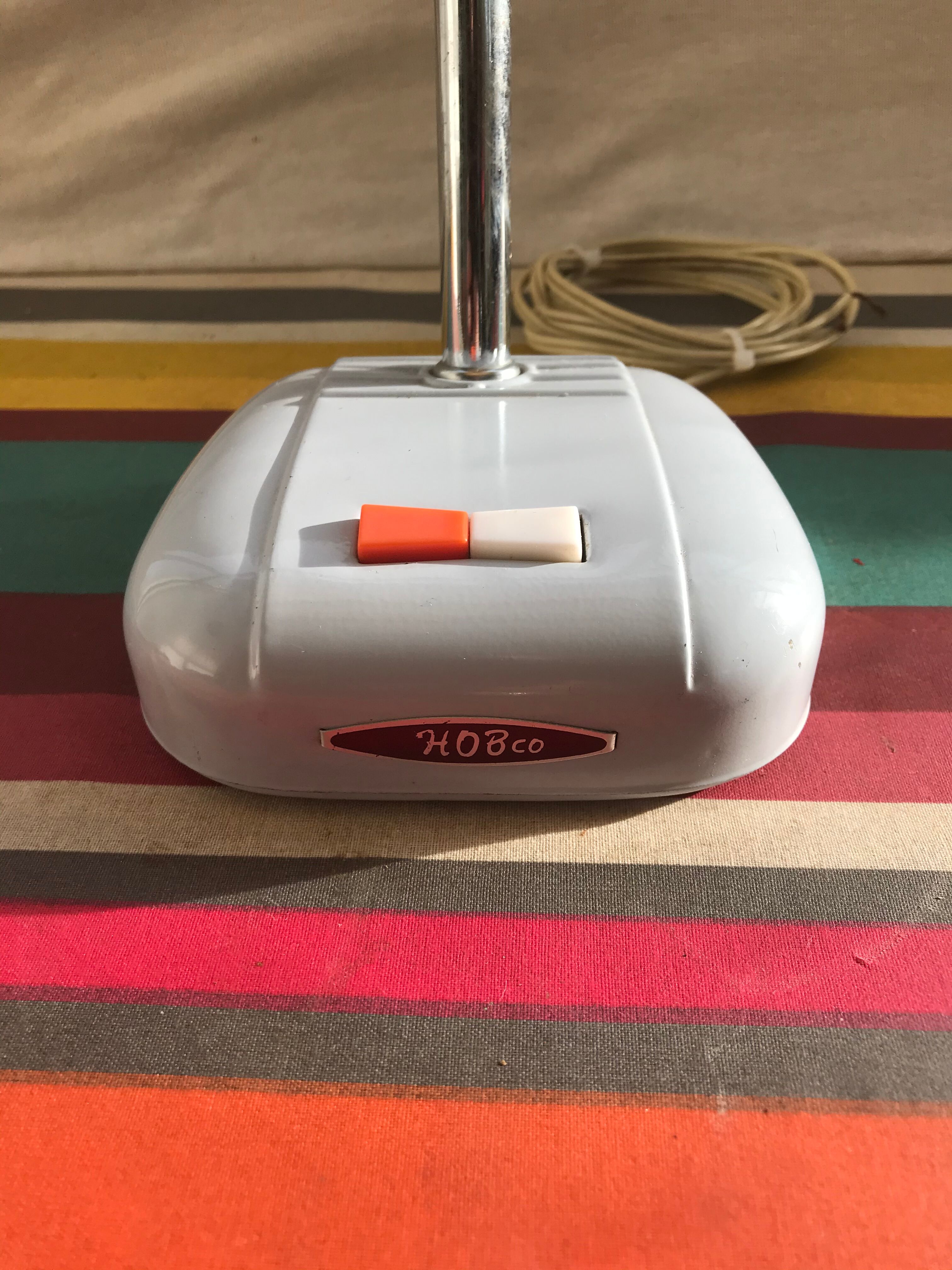 HOBCO Metal Grey Office Lamp - Chrome Flexible Bras 70S Vintage