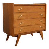 Vintage 1960s commode with tapered legs.