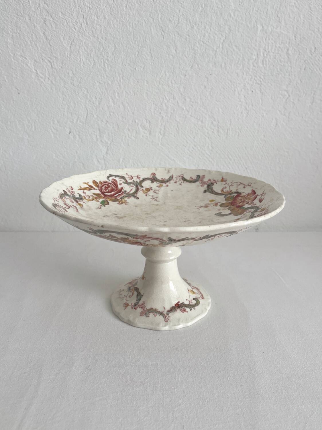 Bishop & Stonier “Wentworth” polychrome iron earth compote bowl