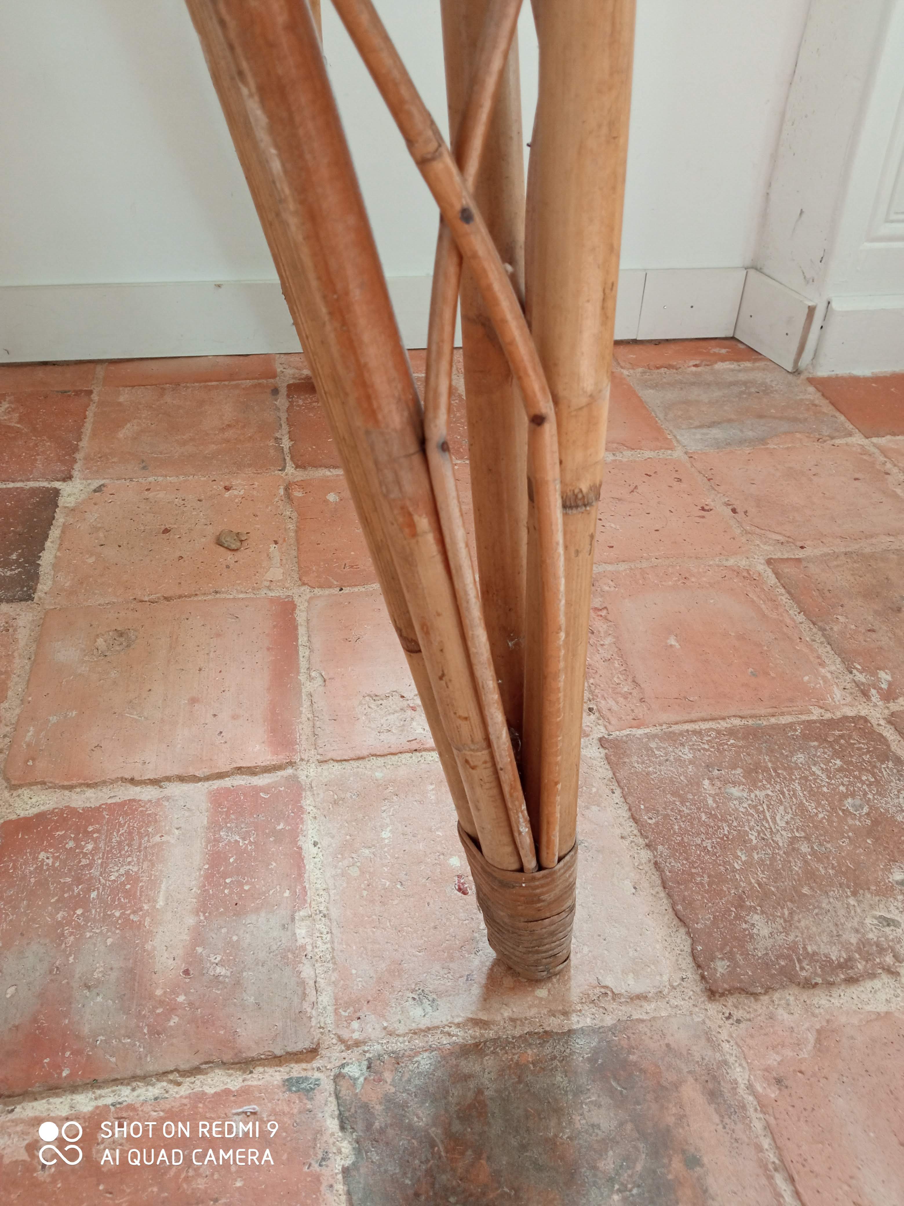 Vintage rattan dining table