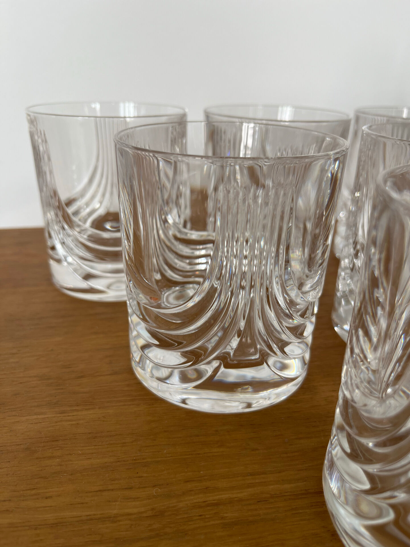 Set of 6 crystal whisky glasses