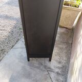 Parisian antique black patinated showcase