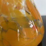 Vase en verre souflé orange soliflore