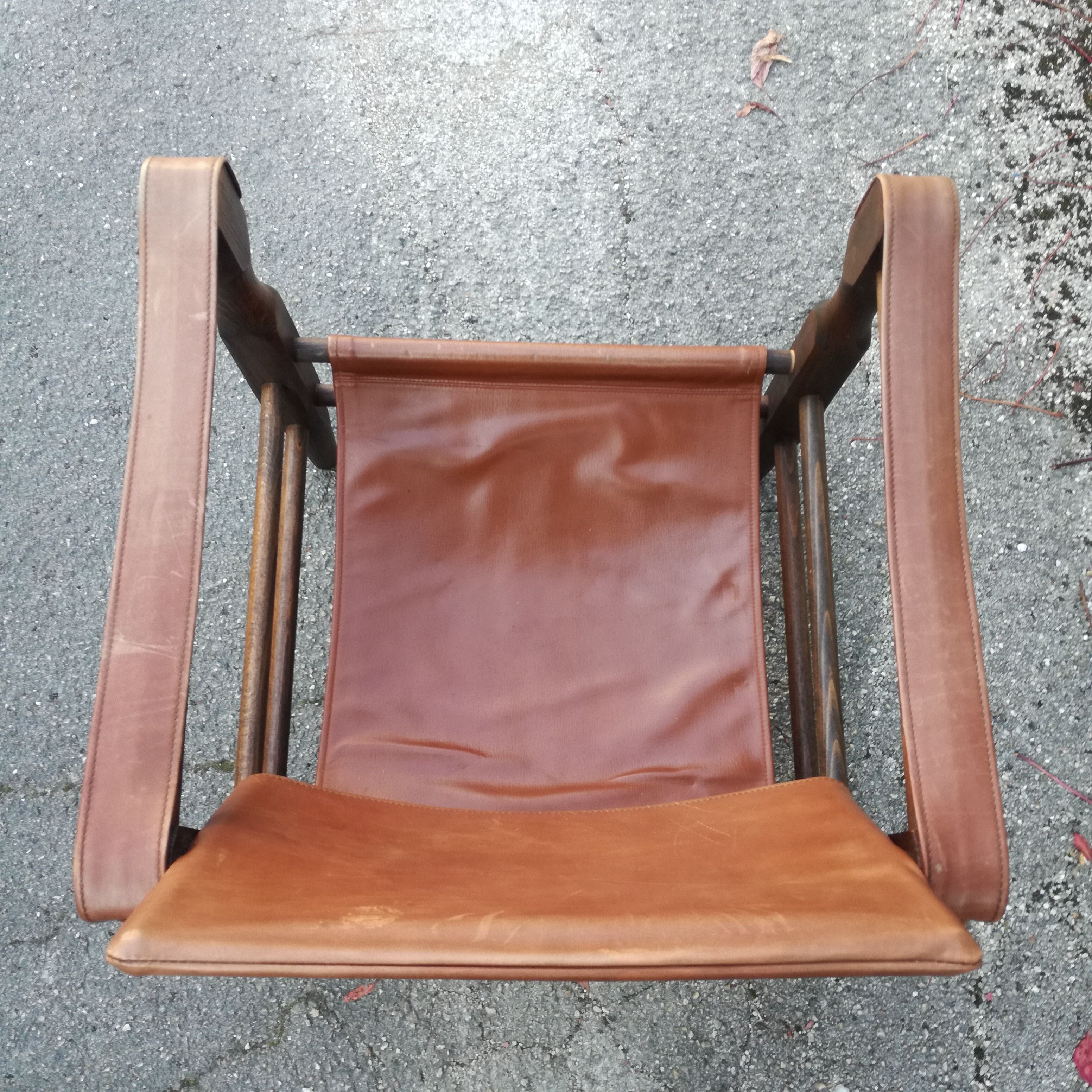 Fauteuil Safari cuir et simili cuir