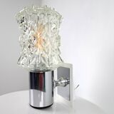 Pair of vintage 70s glass wall lamps by Targetti Sankey
