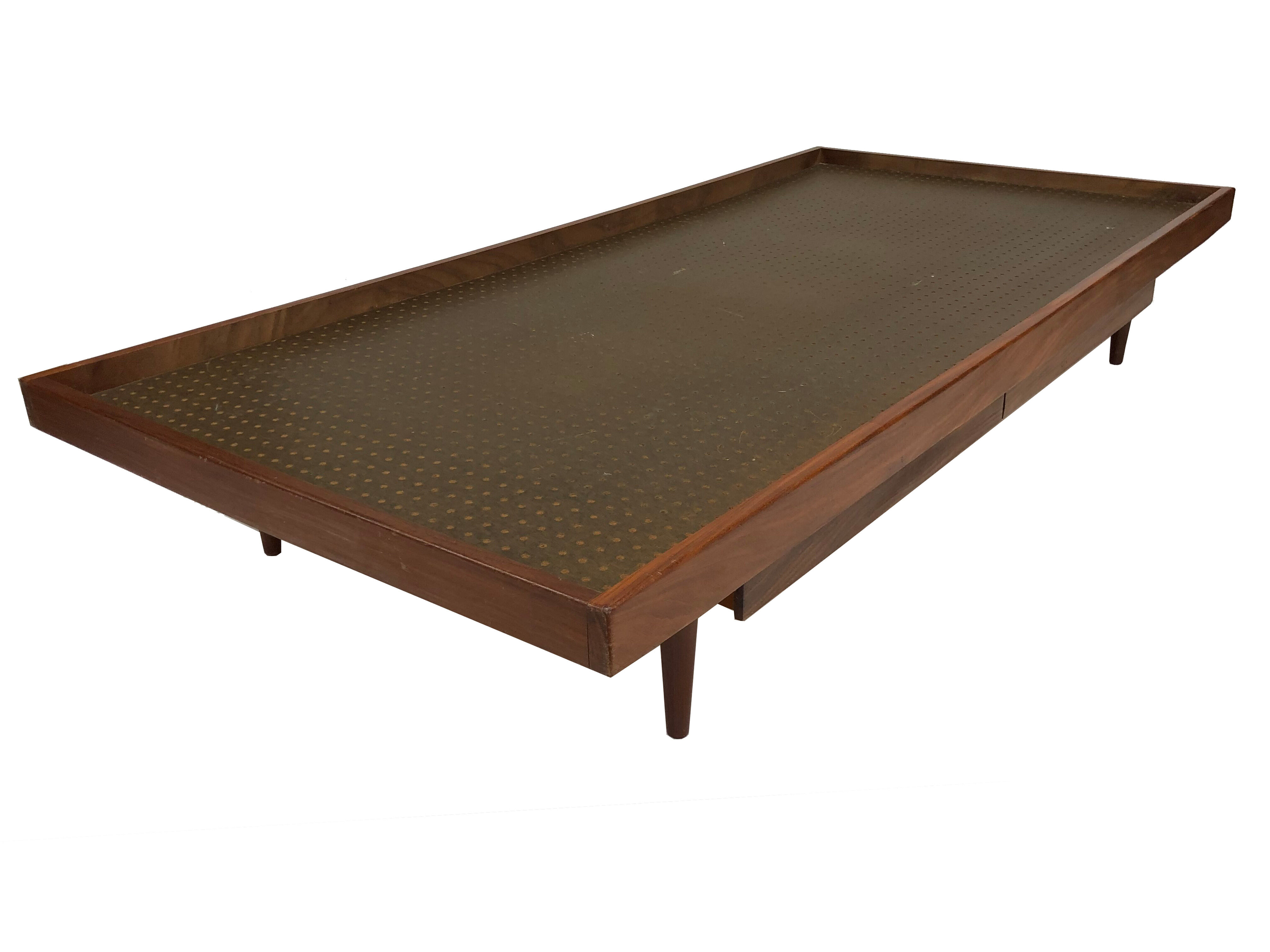 Méridienne vintage mid century en teck