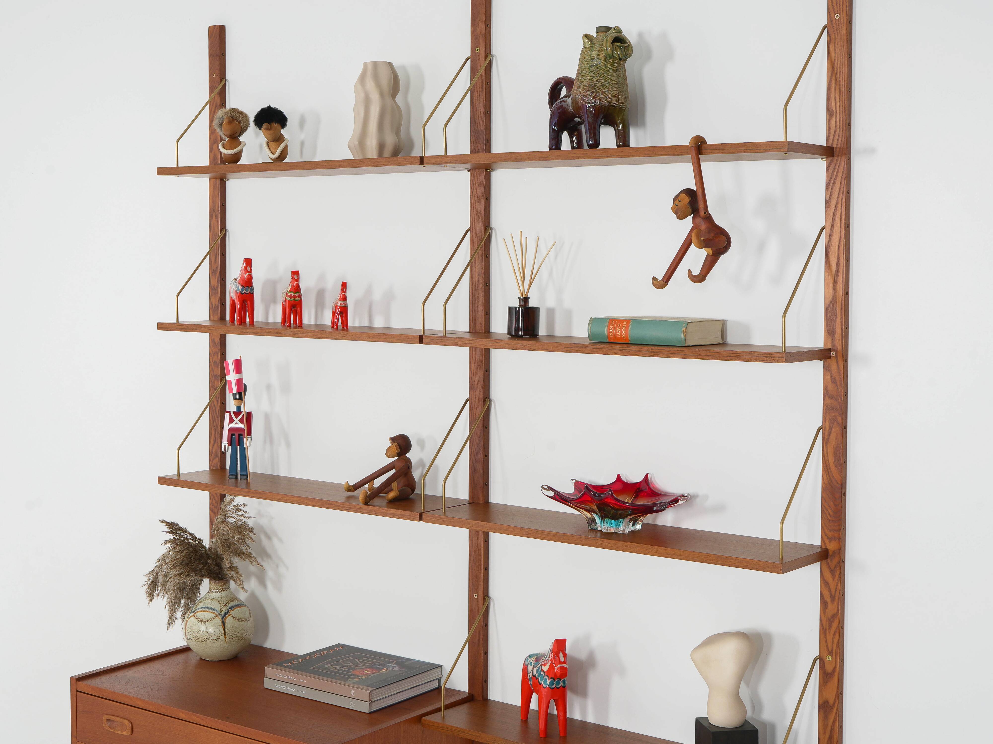 Teak bookcase PS System, Danish design, 1960s, manufactured by Randers Møbe