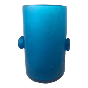 vase bleu verre soufflé