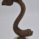 Sculptural table lamp in alabaster with fish/dolphin decoration, Swedish Grace