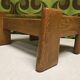 Brutalist oak footstool coffee table - 1970s