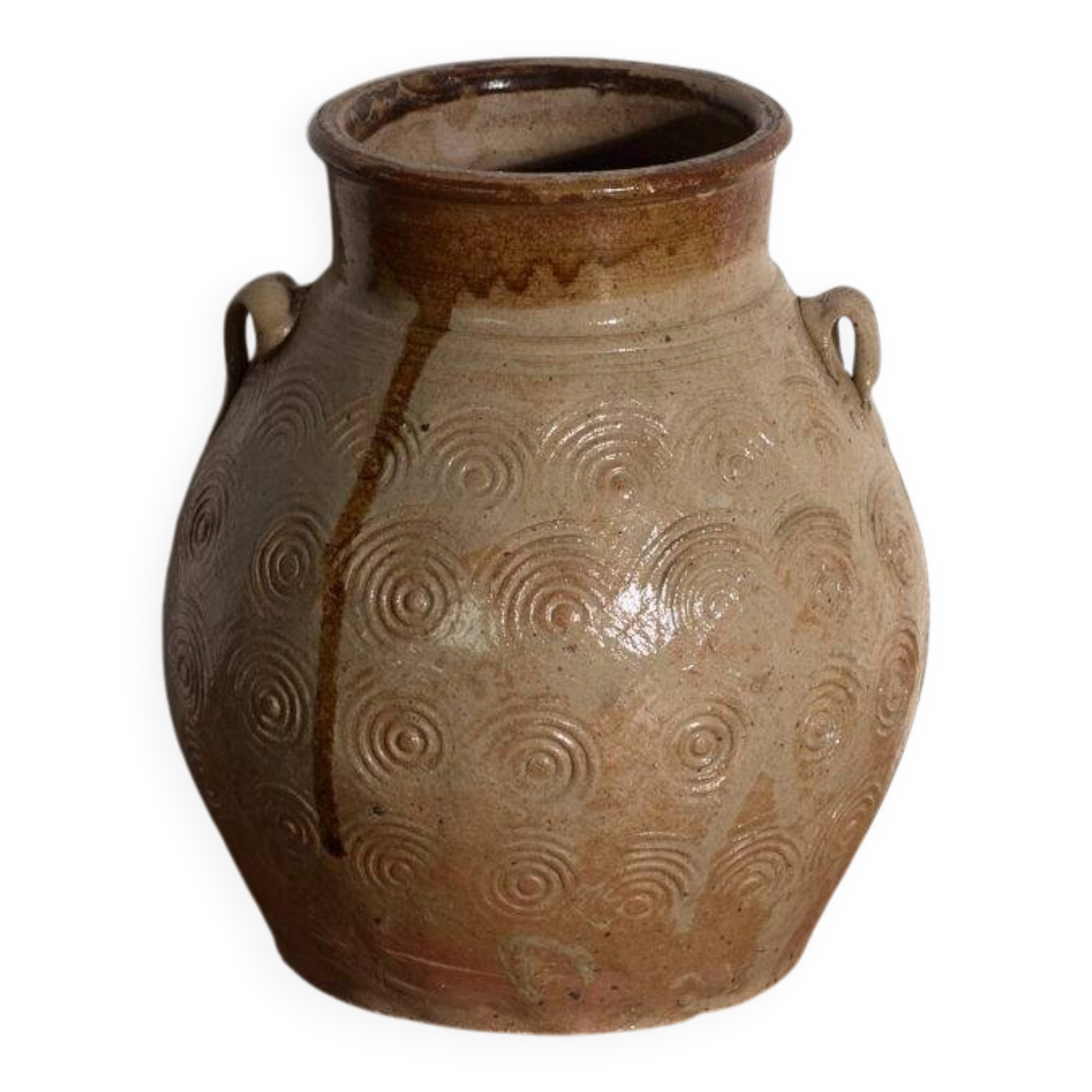 Ancient Chinese glazed stoneware vase – China, circa 1900