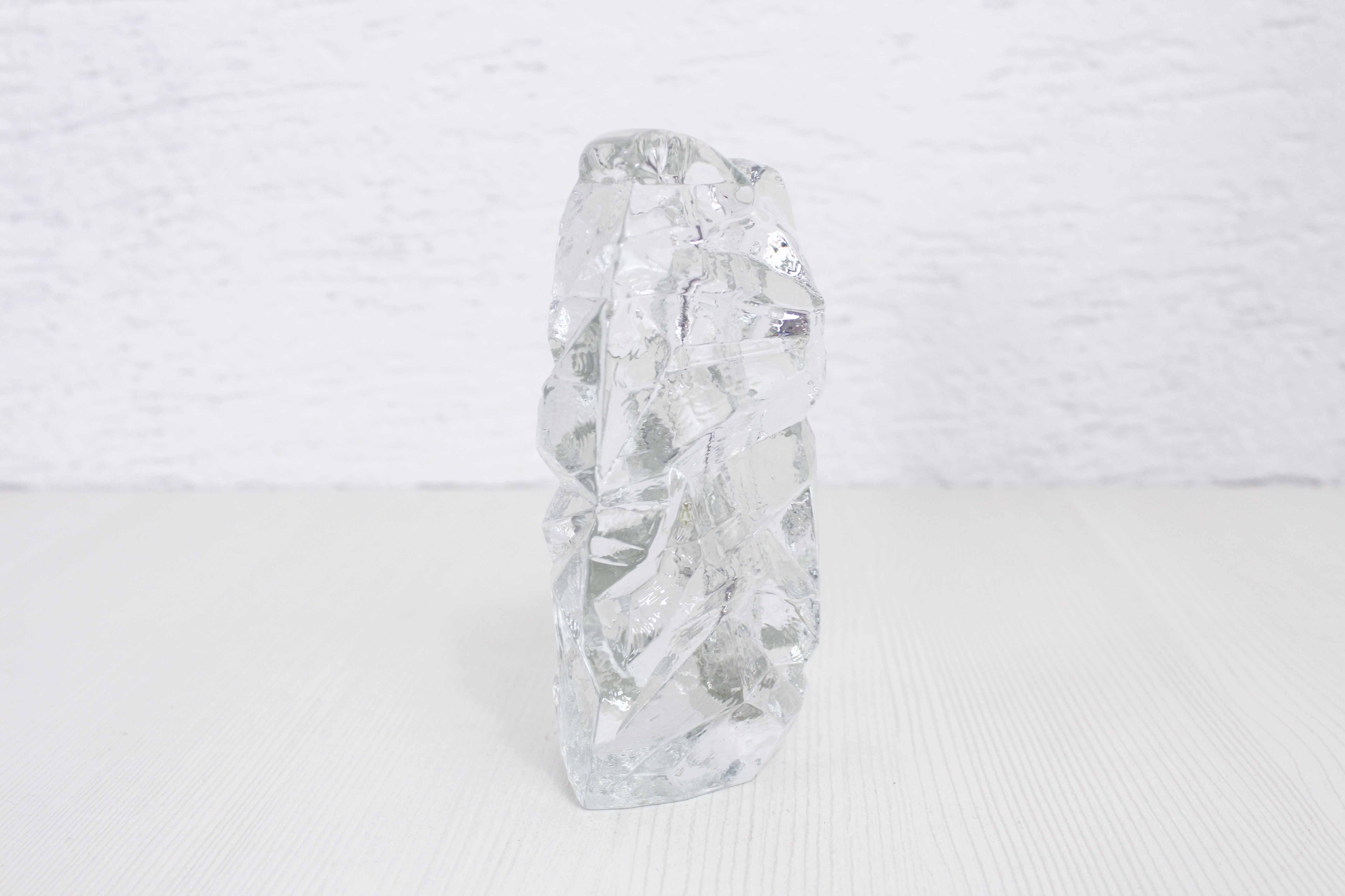 Soliflore "ice" glass 70s