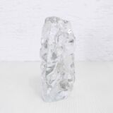 Soliflore "glaçon" en verre années 70