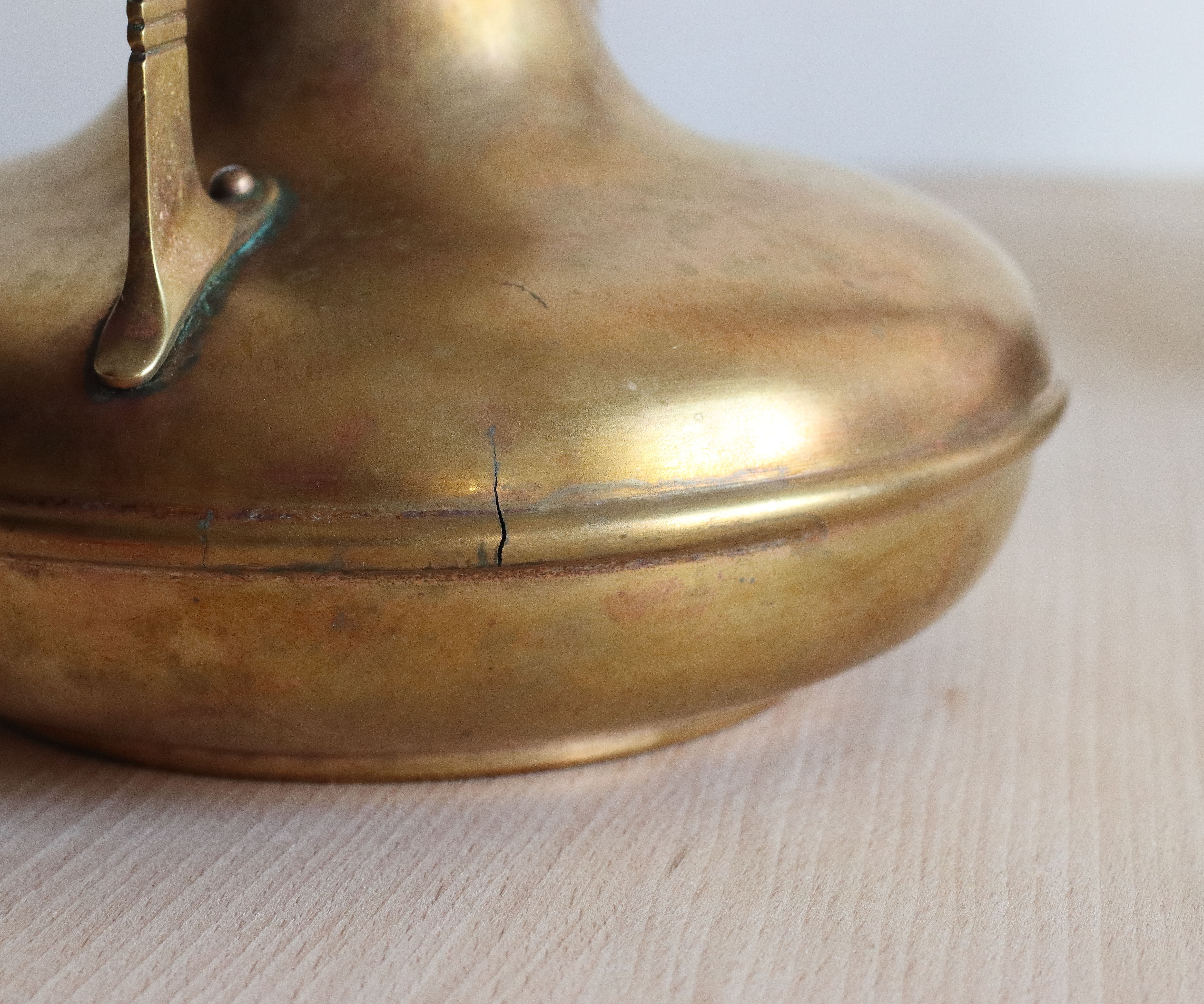 Pair of art nouveau copper and brass vases by Gustave Serrurier-Bovy