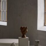 Scandinavian decorative wooden vase from the mid-20th century, 1960s.