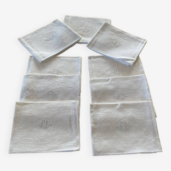 9 RC monogram napkins