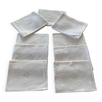 9 RC monogram napkins