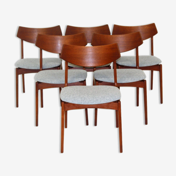 Set de 6 chaises en teck, Suède, 1960