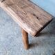 Bench 120 cm old patinated solid wood