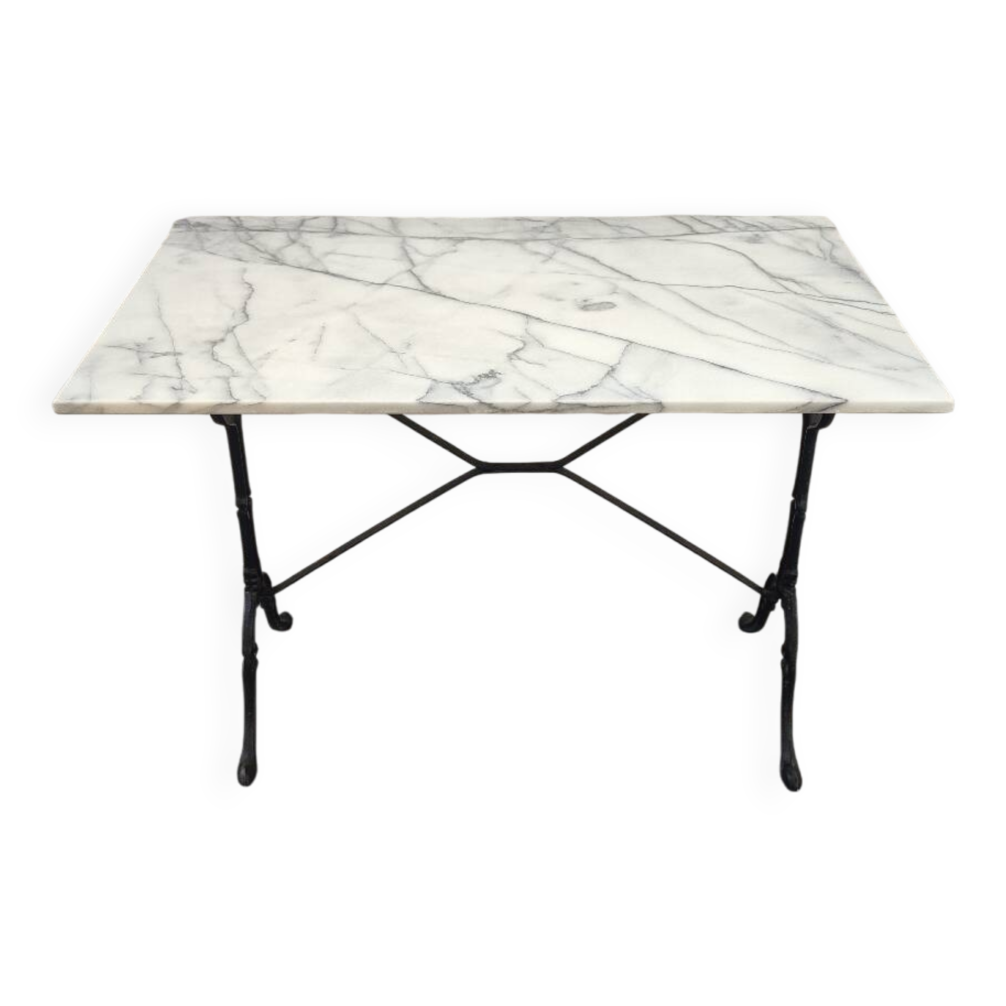 Cast iron and marble bistro table