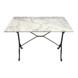 Cast iron and marble bistro table