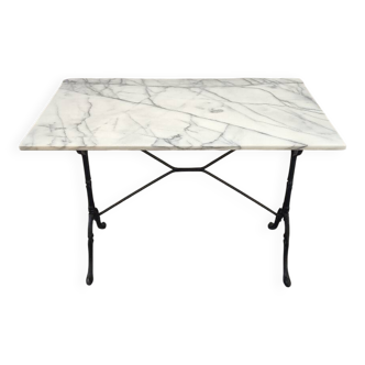 Cast iron and marble bistro table