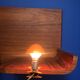 Vintage orange mushroom clip/reader lamp, 1960s