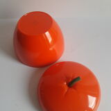 Vintage seventies orange ice bucket