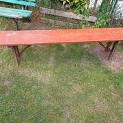 Table + 2 brewery benches - former brewery l.f. haag ingwiller - prey