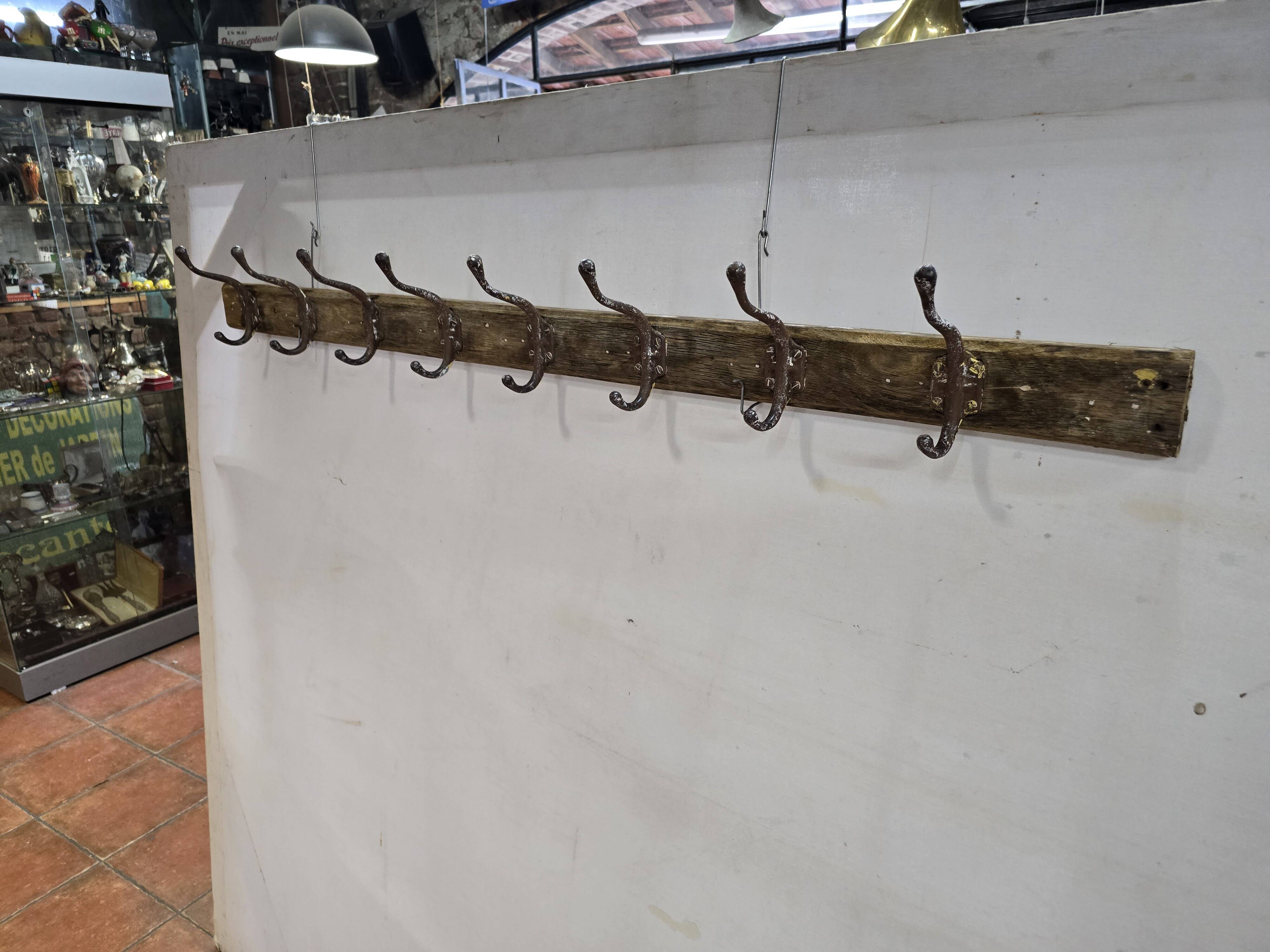 Old school coat rack with 8 hooks