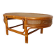 Vintage rattan and wicker coffee table, rattan end table, rattan coffee table.