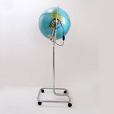 Illuminated geoscope globe on a chrome stand, Italy circa 1980
