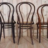 Set of six bistro chairs n°18 Thonet