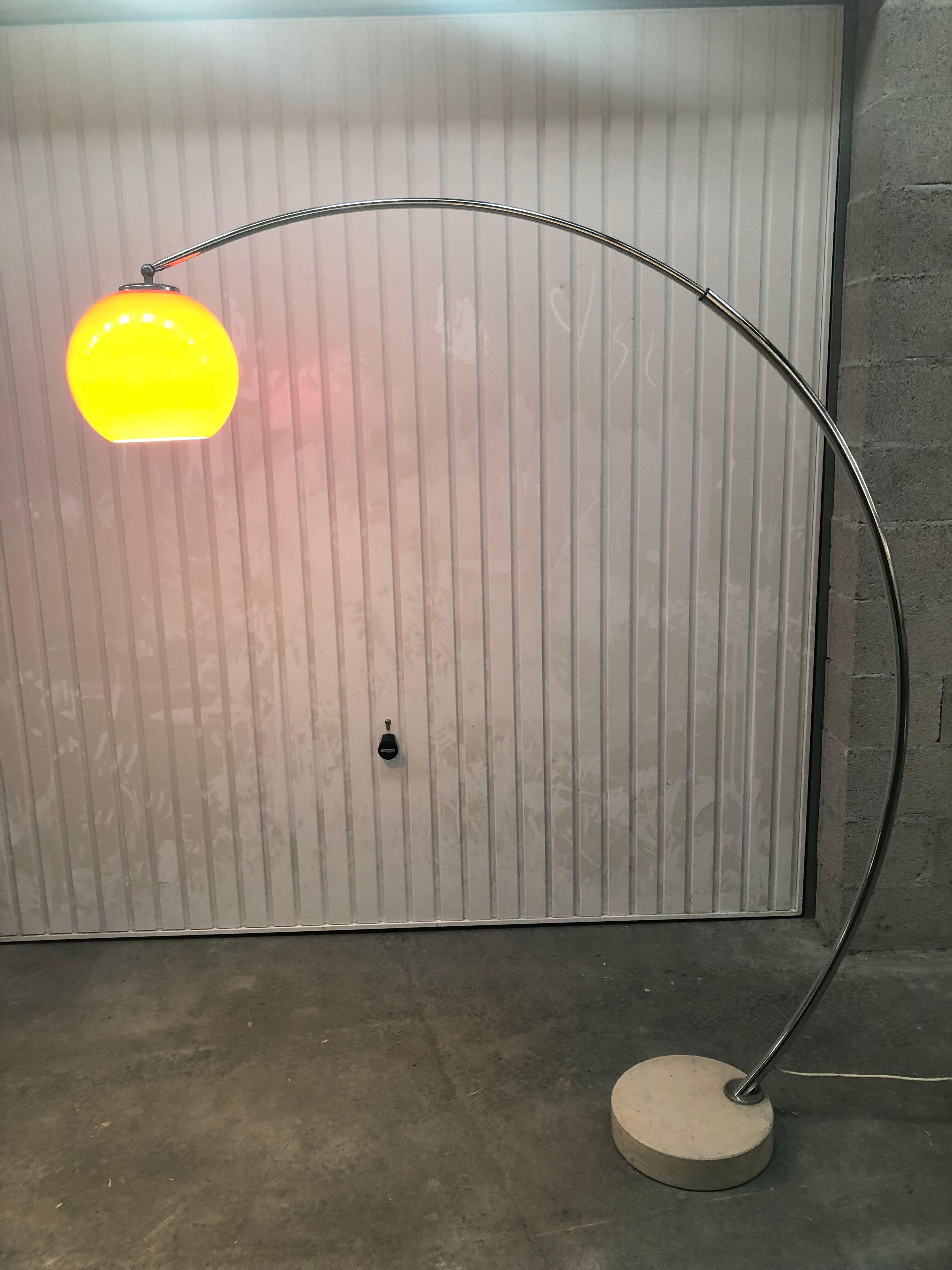 Arc floor lamp design of the 60s