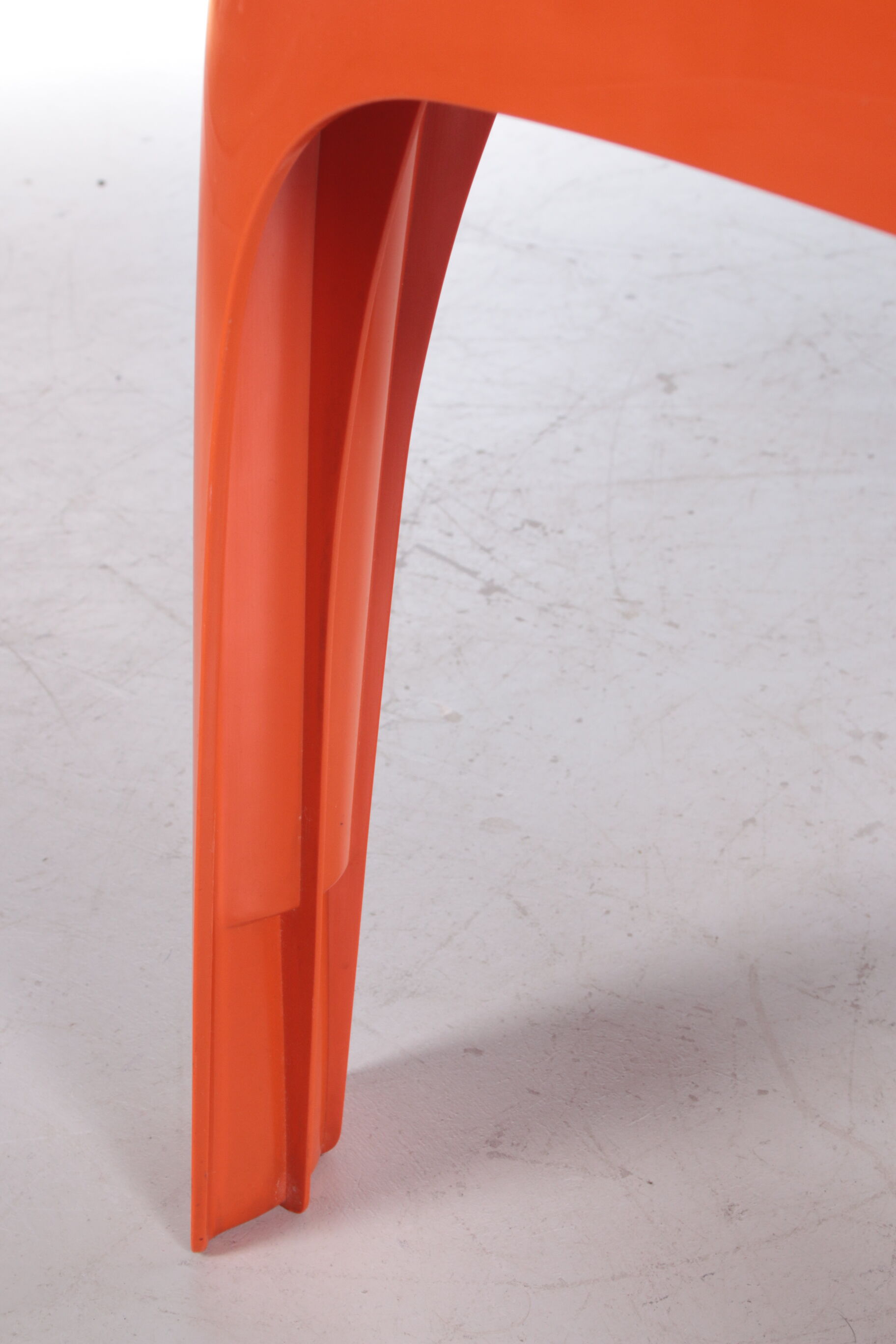Tabouret vintage orange space age par Casala, 1960